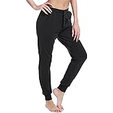 Joyaria Womens Active Yoga Sweatpants Workout Drawstring Jogger Pants with Pockets Sportwear(Black,Small)