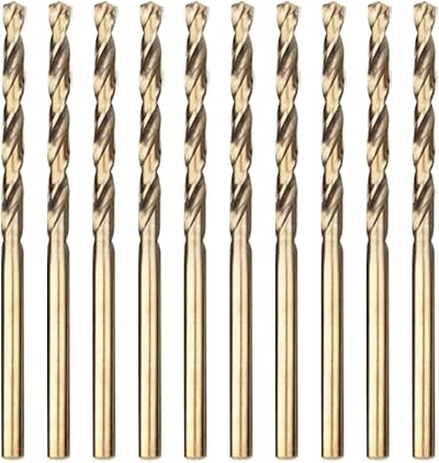 Meccion HSS Cobalt Drill Bit Set 2.5mm 10pcs DIN 338 Jobber Twist