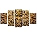 VVOVV Wall Decor 5 Piece Ancient Civilization Canvas Wall Art Aztec Calendar Painting Mayan Calendar Pictures Prints on Canvas Wall Pictures for Home Decoration Stretched and Framed 60x32inch