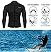 Ctrilady Men's Neoprene Wetsuit Jacket with Front Zipper and Long Sleeves for Swimming, Snorkeling, and Surfing(Black, 2XL)