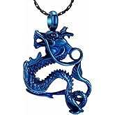 constantlife Cremation Jewelry for Ashes Stainless Steel Dragon Urn Necklace Keepsake Human Pet Ashes Holder Memorial Pendant for Women Men