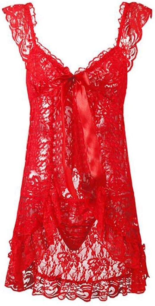 Targogo Negligee Damen Transparent Spitze Offen Vorne Mädchen Leibchen ...