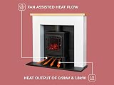 Adam Chester Fireplace Pure White Ripon Electric Stove Black 39 Inch view 4