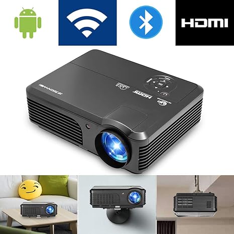 Bluetooth Wifi Proyector 4200 lúmenes, 1080p Proyector LED ...