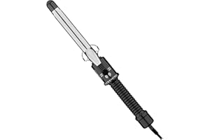 Conair Instant Heat 3/4-Inch Curling Iron, ¾-inch Barrel Produces Tight Curls, Hair Curler for Short to Medium Hair, 25 Heat Setting Hair Curling Iron, Black