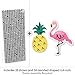 Big Dot of Happiness Pink Flamingo Paper Straw Decor - Party Like a Pineapple Tropical Summer Striped Decorative Straws Set 24