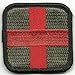 Gadsden and Culpeper Medic Cross Tactical Patch - Olive & Red