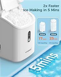 Ice Makers Countertop Nugget Ice Cubes, Portable