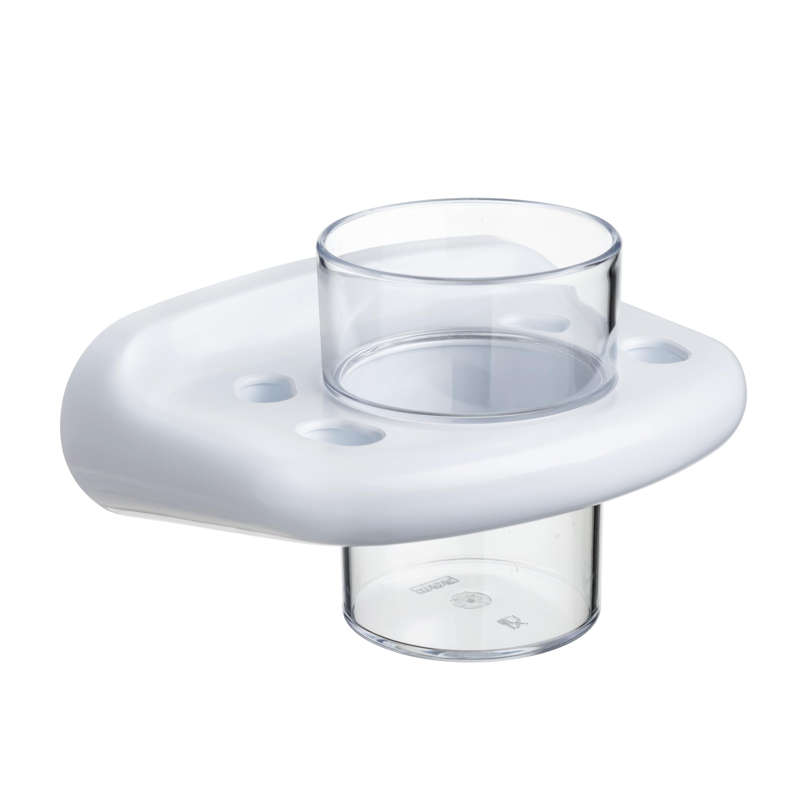 Tatay Toothbrush Holder Collection Olympia, Made of Polystyrene/Polypropylene, Color White, Measurements 15.8 x 11.5 x 10 cm