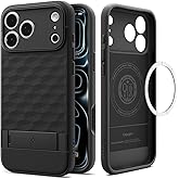 Spigen for iPhone 17 Pro Case, Parallax S MagFit [TPU Covered Camera Control] [Kickstand] [Compatible with MagSafe] - Matte Black