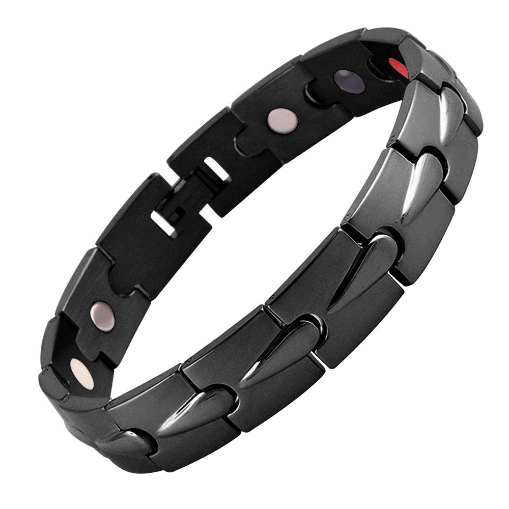 EBUTY Mens Bracelet Stainless Steel Bracelet Black