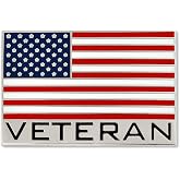PinMart Veteran Pin &ndash; Patriotic American Lapel or Hat Pin &ndash; Proud to be Retired Army, Navy, Air Force or Marine Corps &ndash; Gold Color Plated Enamel with Secure Clutch Back