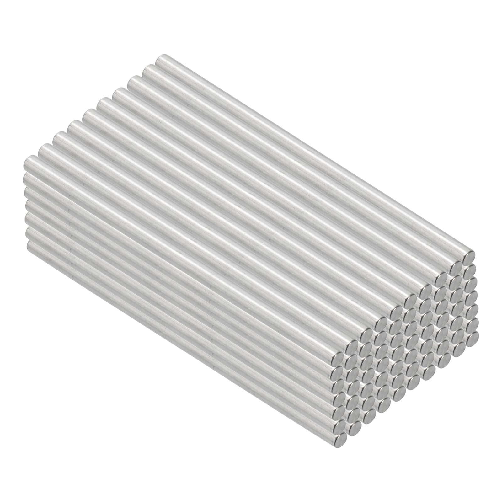 PATIKIL 304 Stainless Steel Dowel Pins 2 x 45 mm, 100 Pack Metal Dowel Pins Shelf Pegs Support Shelves Bunk Bed Fasten Elements Hardware for Furniture Fixing Component Position