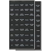 BUNKER INDUST Set of 2 Decal Sticker Label Sheet for Caravan Marine Boat Dash Board Instrument Rocker Switch Circuit Panel GPS Horn Light,Black(45 Pcs Each)