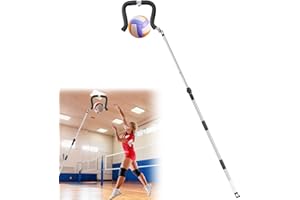 NigWarm Volleyball Spike Trainer, Retractable Length 64"-85" Volleyball Hitting Trainer - Real Ball Feel for Serving/Spiking/Jump Training - Perfect for Beginners & Pros (No Ball Included)