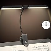 Vekkia 64 Led Rechargeable Music Stand Light - Folding Clip On Piano Lamp | Portable Professional with 5 Brightness&times;3 Color Temperature for Grand Piano and Book Reading