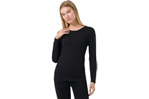 Merino Protect 100% Merino Wool Base Layer Women Thermals Underwear Lightweight Soft Long Sleeve Shirt for Hiking Skiing