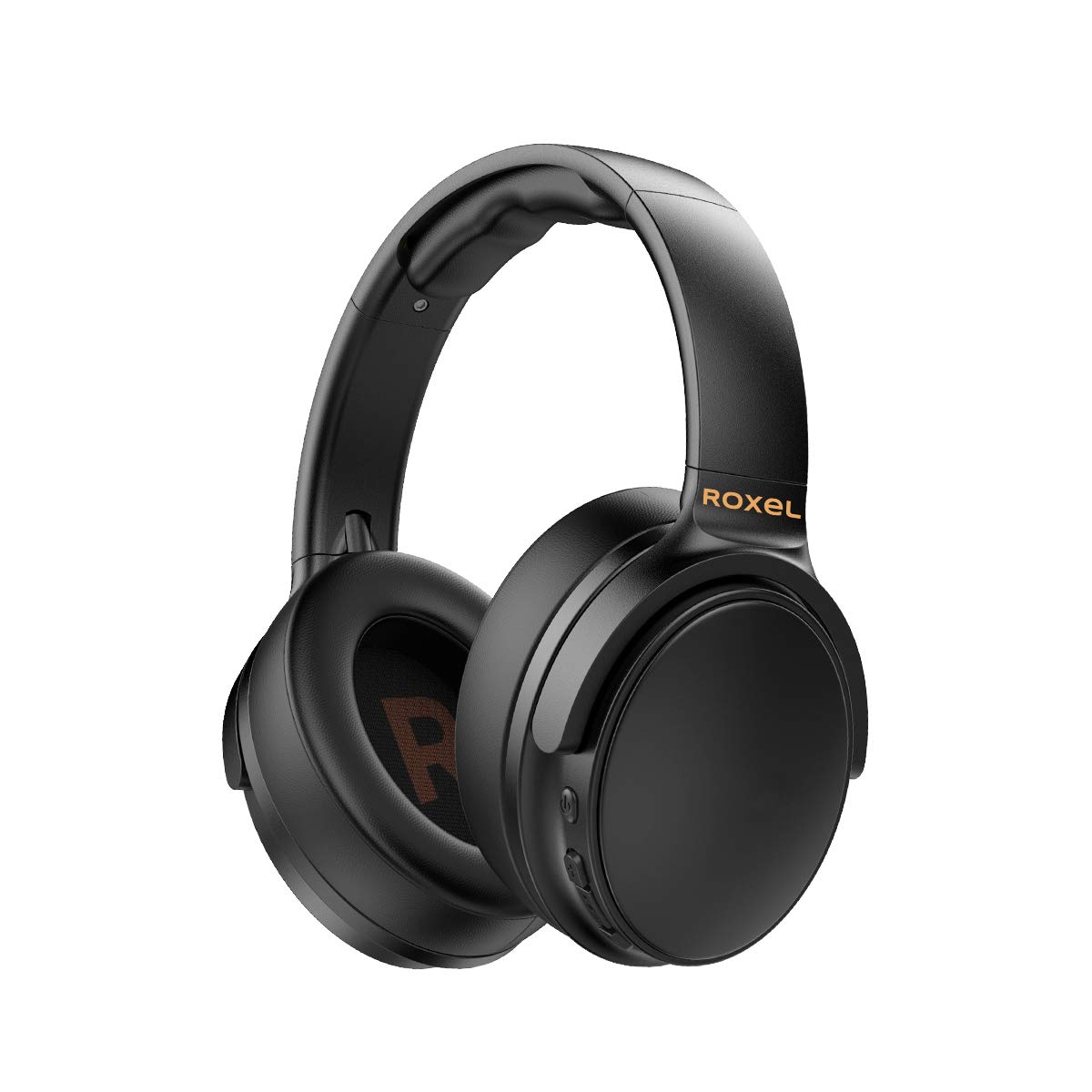 Roxel H500BT Wireless Over Ear Headphones with Microphone, Quick USB Charging with 15 Hours Battery Life, Compatible with Android and IOS Devices, Answer Incoming Calls, Black