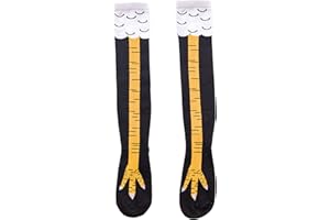 SOSOX NANAGO Novelty Crazy Funny Chicken Legs Feet 17.7in Mid-Calf Turkey Socks, Funny Gifts For Party Novelty Socks For Women 6-10