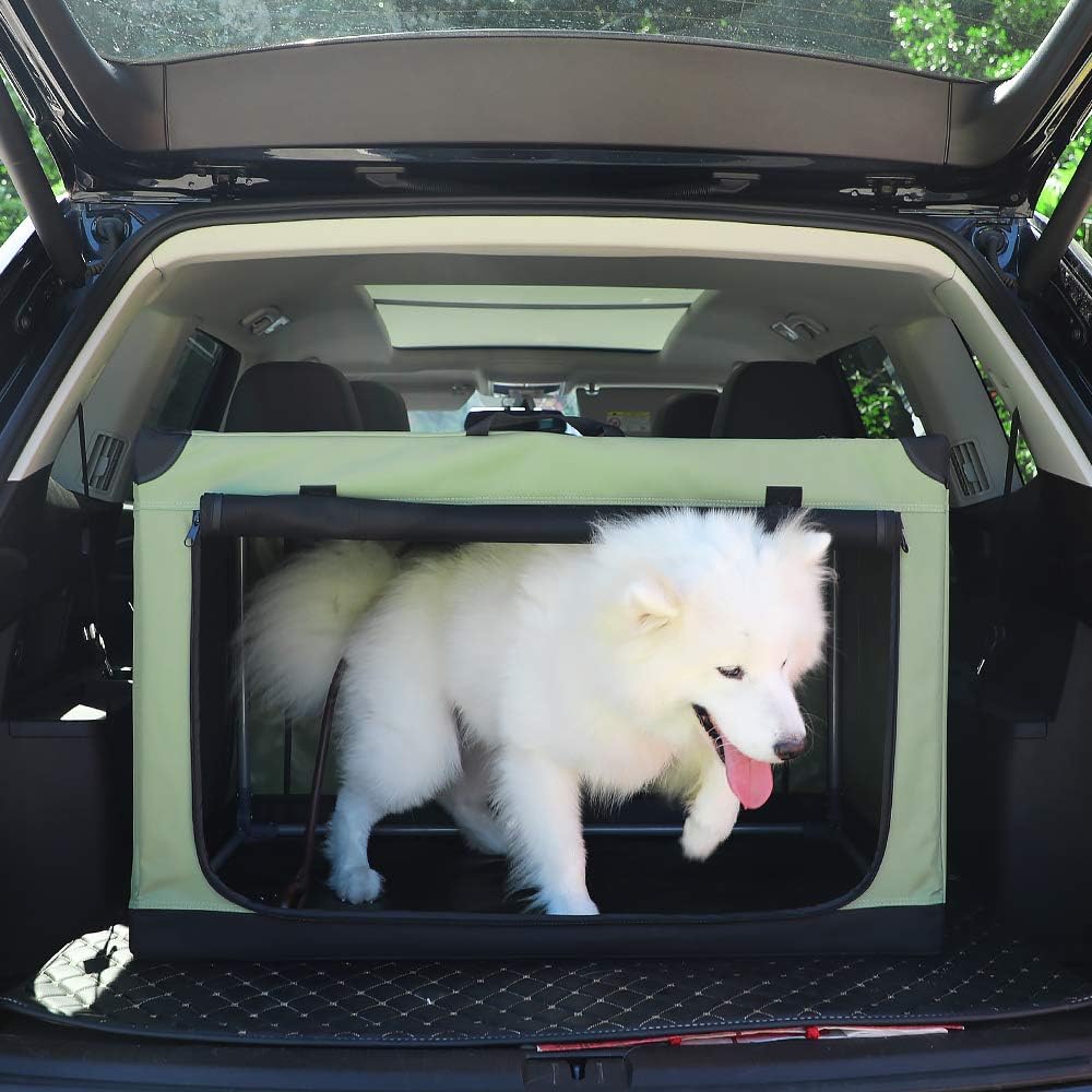 Petsfit Foldable Soft Dog Crate Medium, Portable Travel Crate for for Outdoor & Camping with Lockable Zippers - Image 5
