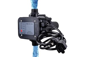 MARSTEK IP65 Automatic Water Pump Controller，Water Pump Pressure Switch Water Flow Sensor Switch Electronic Pump Pressure Regulator for Self-priming Pump，110V-120V~50/60Hz