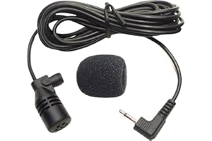 RARAPOP Car Radio Microphone 3.5mm External Microphone Compatible with Bluetooth-Enabled Stereo, Radio, GPS, and DVD