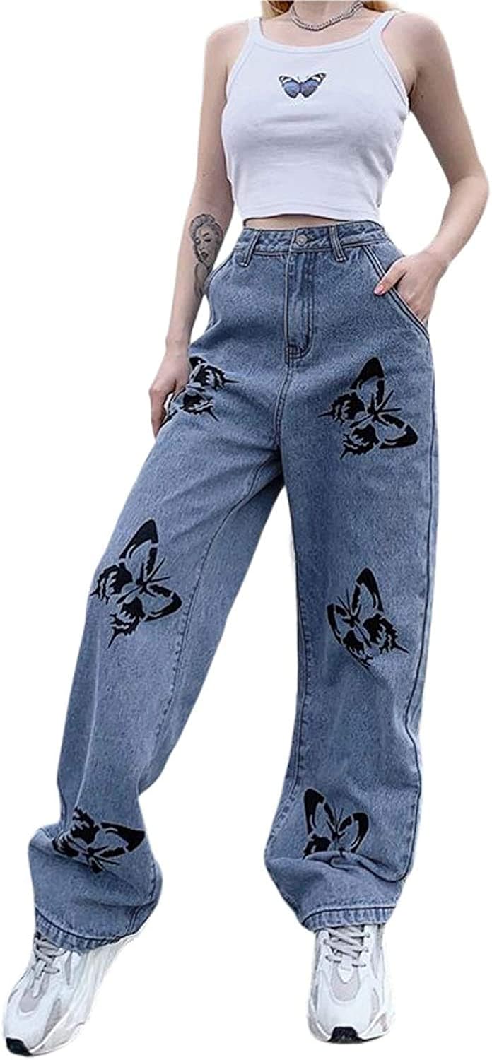 Mädchen Wide Leg Jeans - Hohe Taille Mit Elastischem Bund