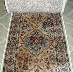 Amazon.com: 152916 - Rug Depot Rizzy Bellevue BV3207 Beige Panel Traditional Hall and Stair ...