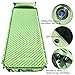 FreeLand Camping Sleeping Pad Self Inflating with Attached Pillow, Compact, Lightweight, Large, Green Color