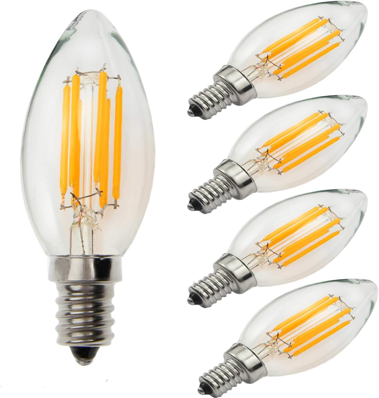 Yiun C35 E14 Bougie LED Ampoules 6W, 60W Ampoules incandescentes