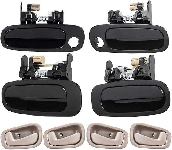 NPAUTO Interior Exterior Door Handles Set for Chevy Prizm