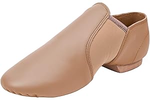 Stelle Jazz Shoes for Girls Boys Leather Unisex Slip-On Dance Shoes (Toddler/Little Kid/Big Kid)