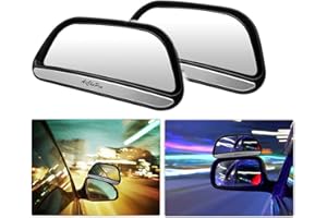 MACHSWON Blind Spot Car Mirror, Vehicle Adjustable 360 ° Rotation Auxiliary Convex Wide Angle, Auto Snap Way Clip On Side Rea