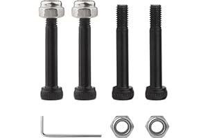 NWUCZW 4 Set Replacement 74072 Auger Motor Shaft Nut & Bolt, Fit for Traeger, Z-Grills, Pit Boss, AC Pellet Grill Shaft Nut & Bolt of Auger Motor & Rec Tec and Most Wood Pellet Grills (4)