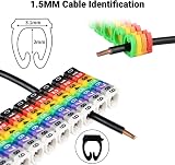 Fafeicy Wire Number Labels Clip On Color Coded Cable Markers Tubes for view 2