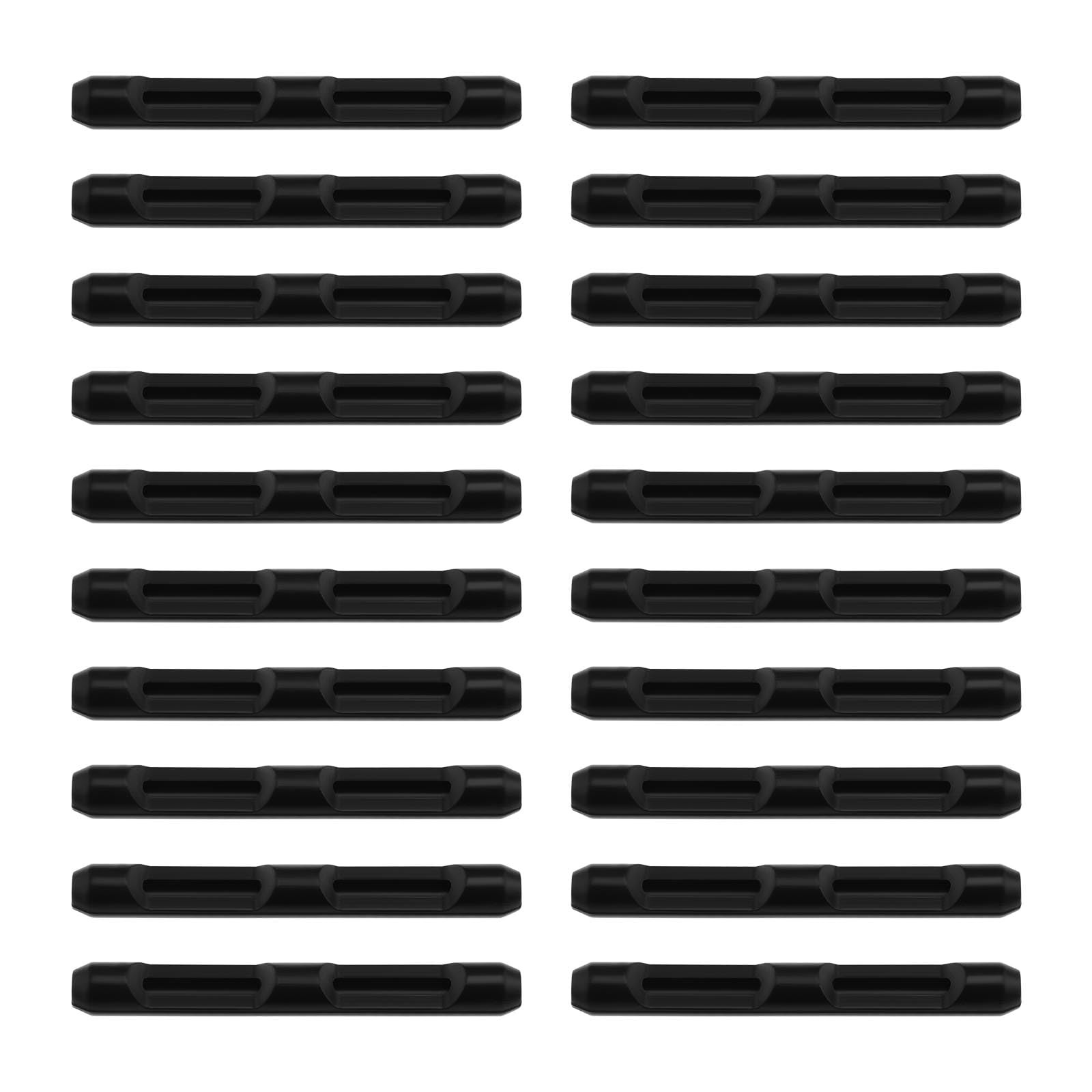 VGOL 10 Pairs Black Silicone Glasses Arm Sleeve 2.5mm Silicone Eyeglasses Temple Tips Sleeve 55x7mm Ear Grip Sleeve for Glasses Sunglasses Sports Glasses