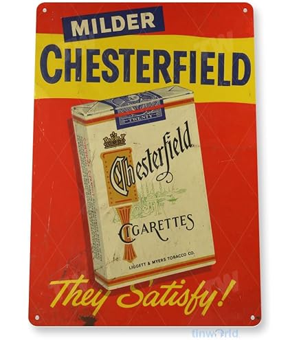 chesterfield rolling tobacco Amazon.com: Tinworld Tin Sign: Chesterfield Cigarettes Retro Rustic Smoke  Shop Store Metal Decor B122 : Home & Kitchen