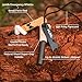 PEAK MASTER Bushcraft Magnesium Fire Steel Kit | 12,000-20,000 Strikes | Natural Wood Handle for Ultimate Grip