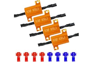 YSY 4pcs 10W 10ohm Load Resistors - Fix LED Bulb Fast Hyper Flash Turn Signal Blink Error Code (10W 10ohm)