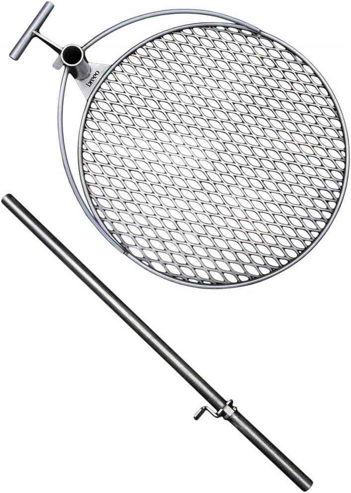 Double Flame Stainless Steel Grill Accessory for 24" Smokeless Fire Pit by BREEO | Made in America
