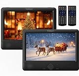 YOTON 10.1 Dual Portable DVD Player with 5H Battery Two Screens Car Mounts view 1
