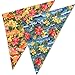 Dog Bandana with Hawaii Style - 2 Pack Triangle Dog Head Scarf Holiday Bandana Accessories for Small to Large Pet