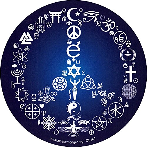 Coexist peace sign - bumper sticker / decal (5" circular)