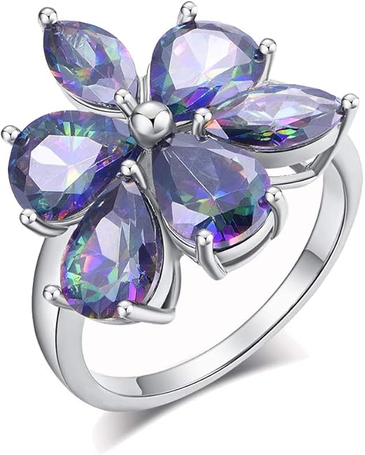 YAZILIND Anillo Platino Plateado Precioso Cubic Zirconia CZ Eternity Engagement Anniversary Wedding Band Joyer&iacute;a 19, 5