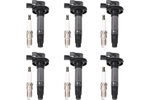 LCWRGS Set of 6 Ignition Coil Pack and Spark Plugs Fits for 3.7 3.5 V6 Ford Edge Flex Taurus Lincoln MKS MKT MKZ MKX Mercury Sable 2008 2009 2010 2011 2012 2013 2014 2015 2016 UF553 5019
