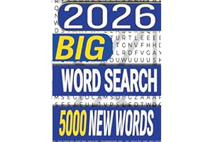 Big word search book: 5,000 New Words – Large Print, One Puzzle per Page, Extra-large puzzle collection, Fun and Relaxing for Seniors and Teens. Word Search Puzzles with Simple Fonts for All Ages.