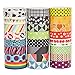 Washi Masking Tape Set of 24 Rolls - Decorative Tape Collection for DIY Crafts and Festival Gift Wrapping, Office Party Supplies, Holiday Decoration