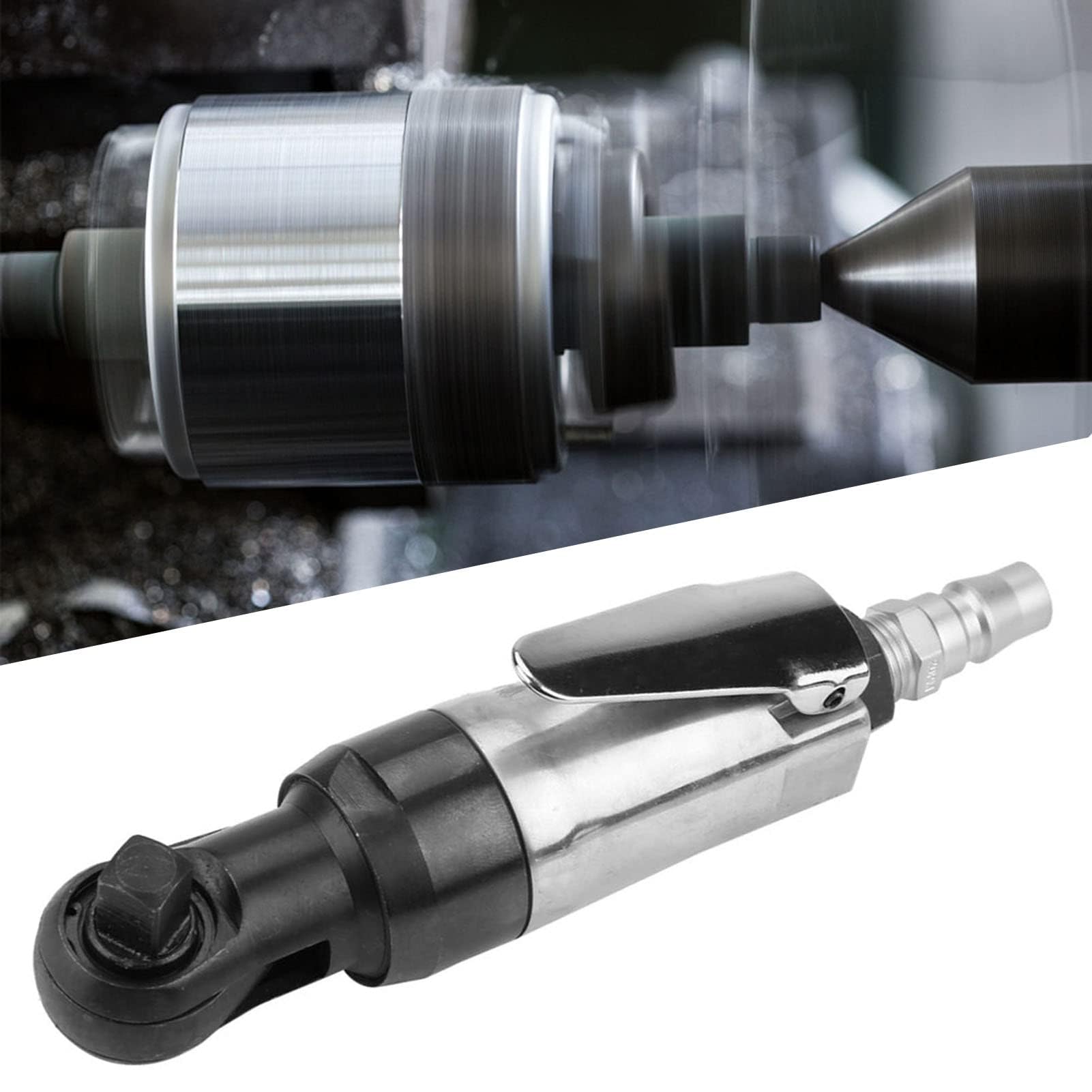 Artillery Air Ratchet Wrench, Pneumatic Square Drive Air Ratchet Wrench, Professional Tool for Household Industrial Equipment Maintenance(1/4")