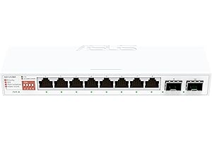 ASUS QG-U1080, 5-Port 2.5G and 2-Port 10G SFP+ Unmanaged Switch, Support 4 Intelligent Modes, Home Network Hub, Office Ethern