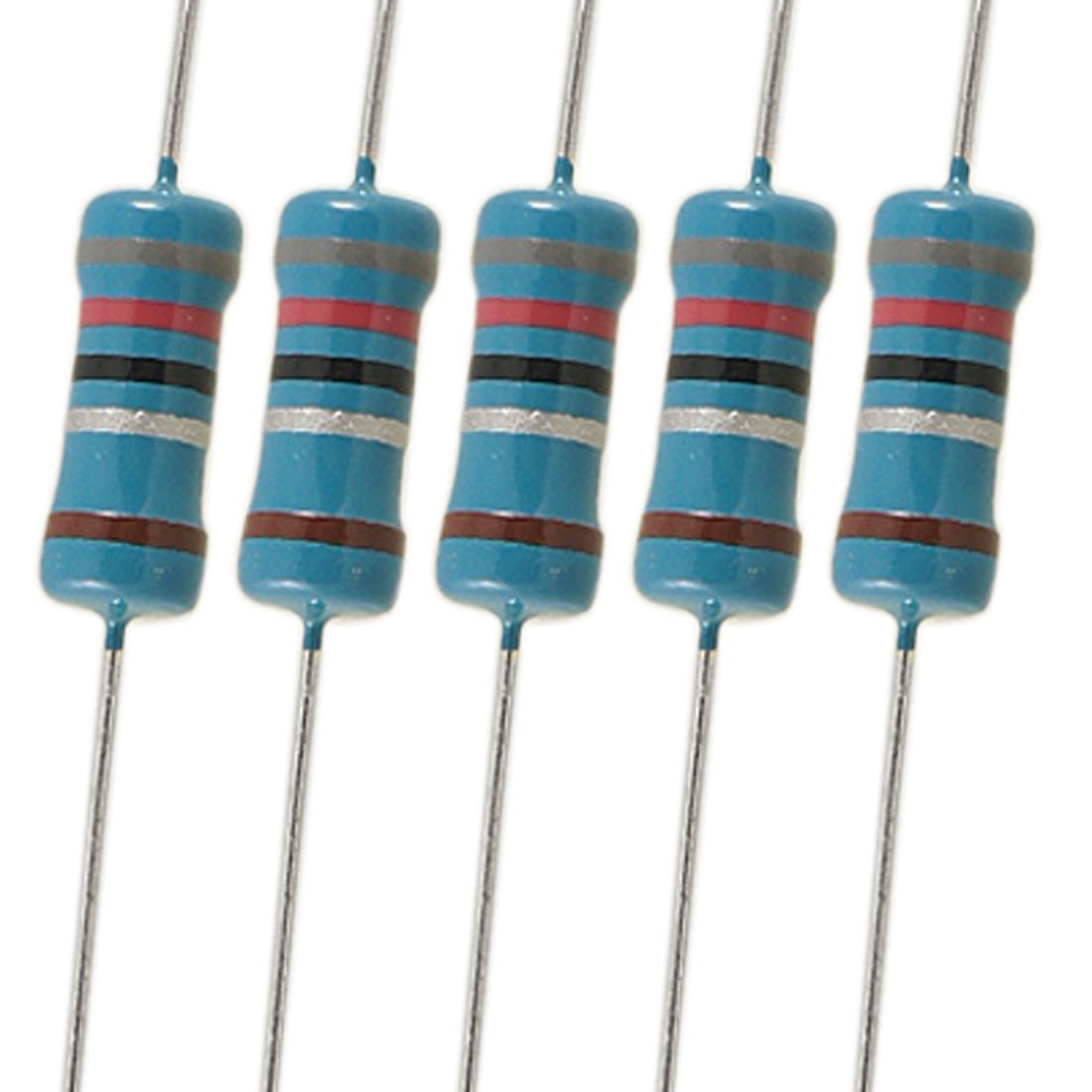 sourcingmap a11101900ux0052 200 Pcs 1W 8.2 Ohm Metal Film Resistor 8R2 1 Watt 1%, Blue